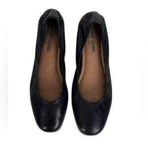 Josef Seibel Shoes Womens US 9 9.5 EU 40 Ballet Flats Black Soft Leather EUC
